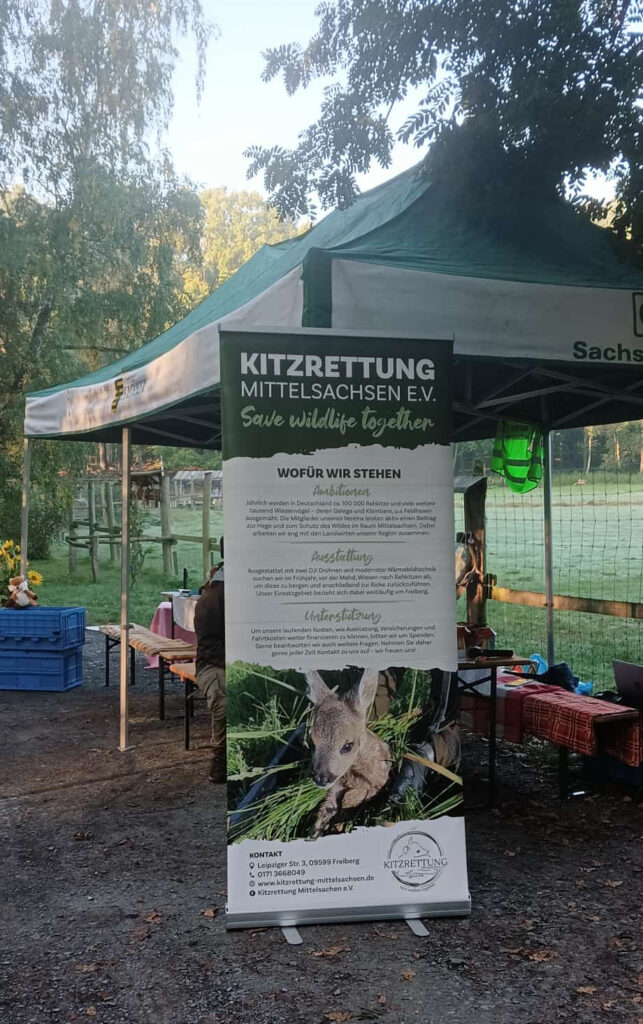 Kitzretterstand im Wildgehege Moritzburg zum Familienfest am 3. Oktober